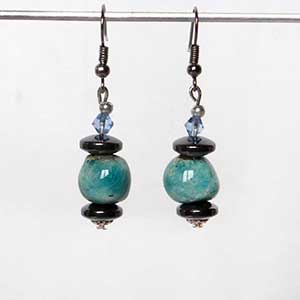 boucles oreilles turquoises